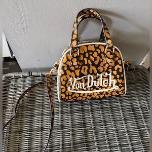 Von Dutch Orange and Black Mini Bag